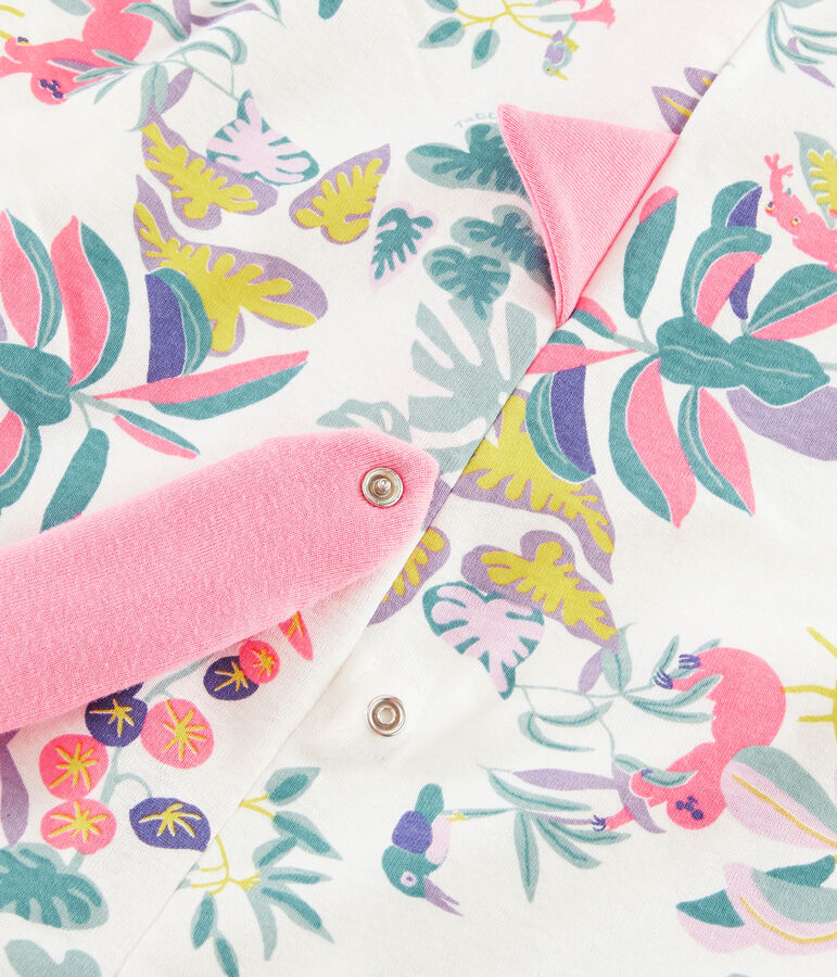 Mono de dinosaurio de punto para ni&ntilde;a peque&ntilde;a blanco/multicolor