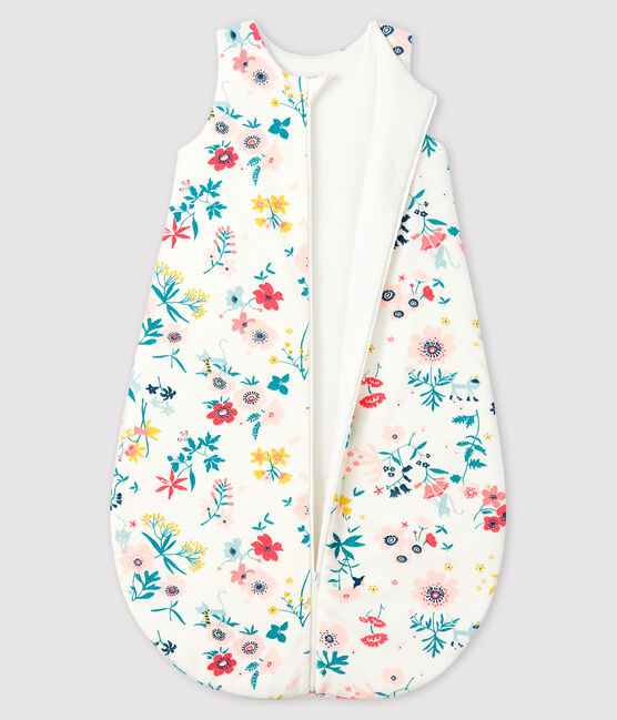 Saco de terciopelo para bebé niña blanco MARSHMALLOW/blanco MULTICO