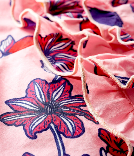 Braguita «bloomer» estampada para bebé niña rosa MERVEILLE/blanco MULTICO