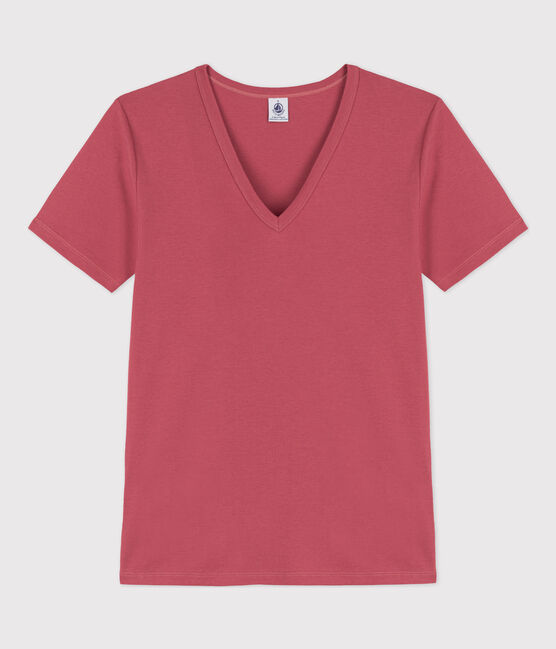 Camiseta L'ICONIQUE de algodón con cuello de pico para mujer rosa PAPI