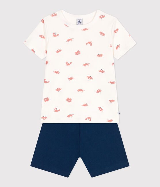 Pijama corto infantil de algodón con estampado de cangrejos INCOGNITO/ MULTICO