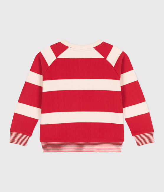 Sudadera infantil unisex de algodón a rayas rojo AURORA/ AVALANCHE