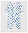 Pijama enterizo de gatitos de bebé de tejido tubular blanco MARSHMALLOW/blanco MULTICO