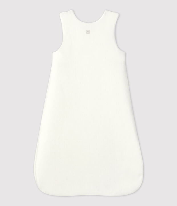 Saco de terciopelo de algod&oacute;n org&aacute;nico para beb&eacute; blanco