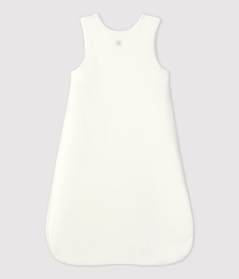 Saco de terciopelo de algod&oacute;n org&aacute;nico para beb&eacute; blanco