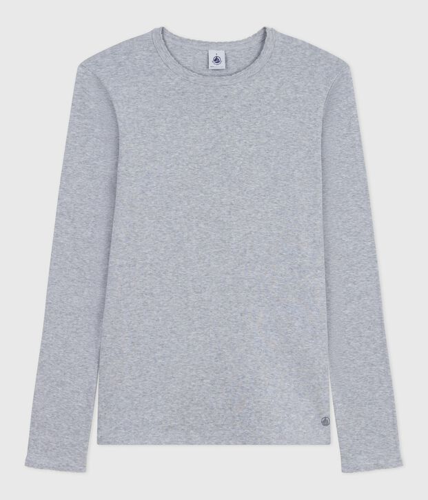 Camiseta Ic&oacute;nica cocotte de manga larga de algod&oacute;n para mujer gris