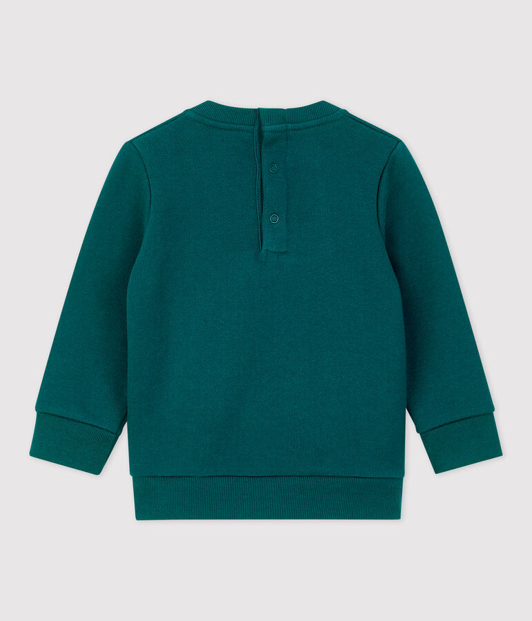 Sudadera de mulet&oacute;n de beb&eacute;. verde