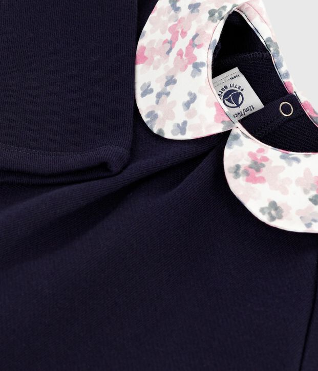 Sudadera lisa de algod&oacute;n con cuello estampado para beb&eacute; SOIR