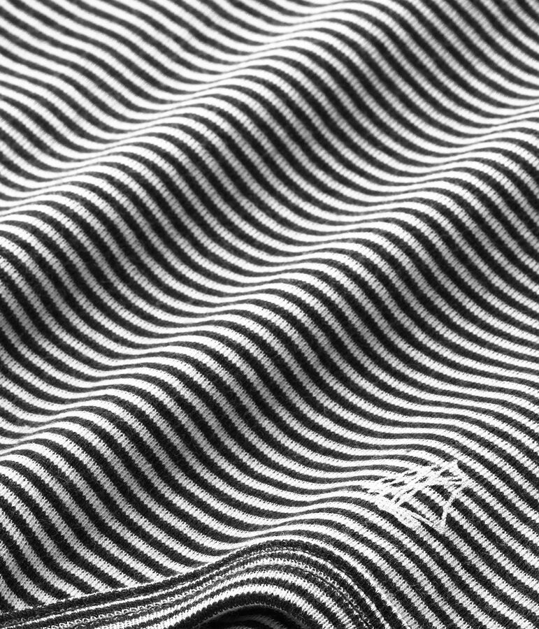 Body beb&eacute; mixto con el cuello cisne milrayas azul SMOKING/beige COQUILLE