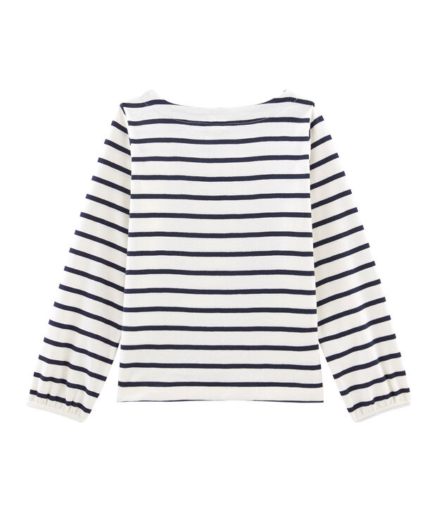 Camiseta de ni&ntilde;a blanco/azul