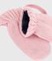 Manoplas de punto tricotado con forro polar para bebé rosa CHARME