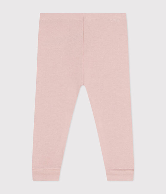 Leggings lisos de algodón para bebé rosa SALINE