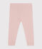 Leggings lisos de algodón para bebé rosa SALINE