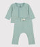 Conjunto de túbico acolchado para bebé verde PAUL