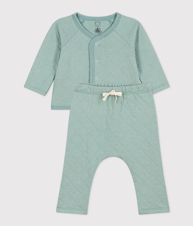 Conjunto de t&uacute;bico acolchado para beb&eacute; verde