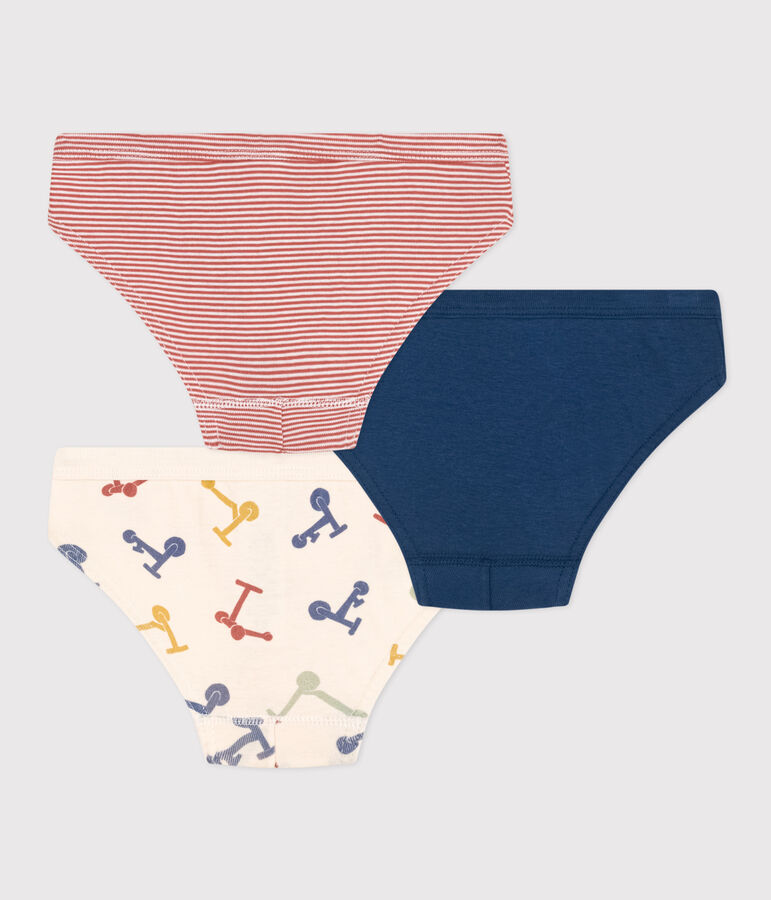 Juego de 2 slips infantiles de algod&oacute;n con motivo de patinete multicolor