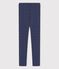 Leggings de jersey de elastano de niña azul MEDIEVAL/blanco MARSHMALLOW