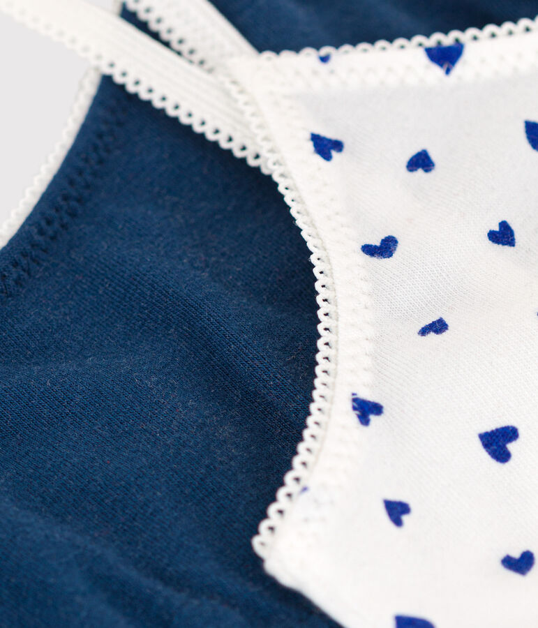 Juego de 2 tops de algod&oacute;n y elastano con coraz&oacute;n para ni&ntilde;a multicolor