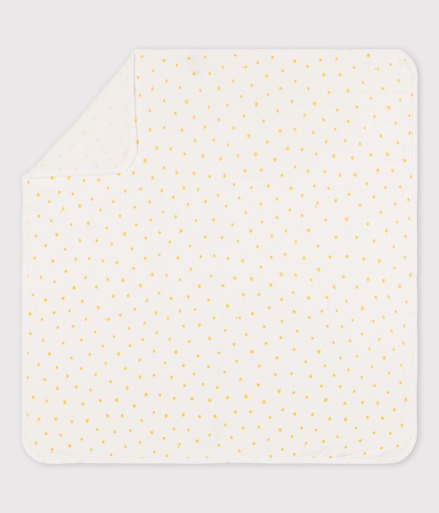 Arrullo de maternidad de beb&eacute; de algod&oacute;n org&aacute;nico blanco/amarillo