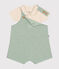 Conjunto de peto de punto flameado para bebé verde HERBIER