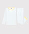 Pijama con motivos de algodón orgánico infantil unisex blanco MARSHMALLOW/azul BRASIER