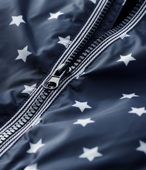 Chaqueta estampada para beb&eacute; ni&ntilde;a/ni&ntilde;o azul/blanco