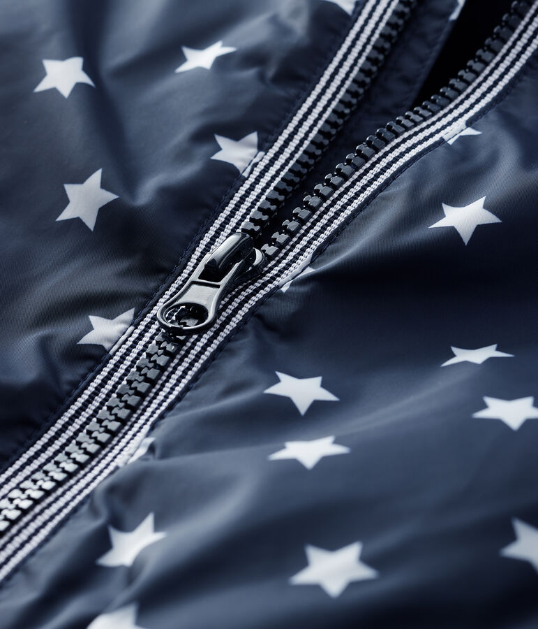 Chaqueta estampada para beb&eacute; ni&ntilde;a/ni&ntilde;o azul/blanco