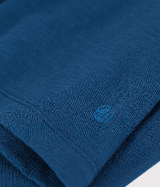 Camiseta LA RECTA de algodón con cuello redondo para mujer azul INCOGNITO