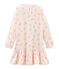 Camisón de algodón fino para niña rosa FLEUR/blanco MULTICO