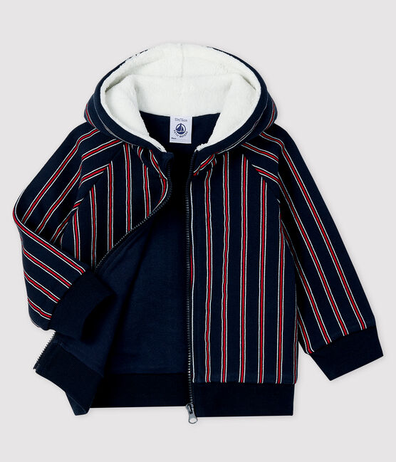 Sudadera con capucha para bebé niño azul SMOKING/blanco MULTICO
