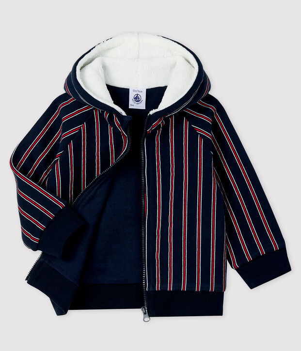Sudadera con capucha para beb&eacute; ni&ntilde;o azul/multicolor