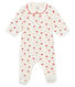 Pijama para bebé niña en punto 1x1 afelpado estampado