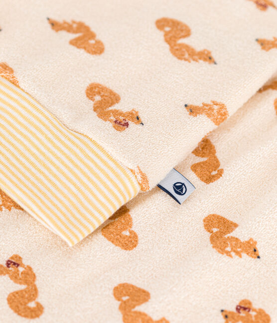Pijama infantil de tejido de rizo cepillado con estampado de ardilla blanco AVALANCHE/ MULTICO
