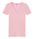 Camiseta con cuello en pico, de punto original, para mujer