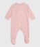 Pijama de felpa cepillada con estampado para bebé rosa JOLI/blanco MULTICO