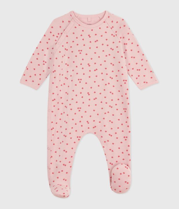 Pijama de felpa cepillada con estampado para beb&eacute; rosa/multicolor