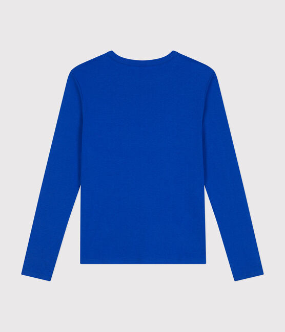 Camiseta L'ICONIQUE de algodón con cuello redondo para mujer azul CALVIN