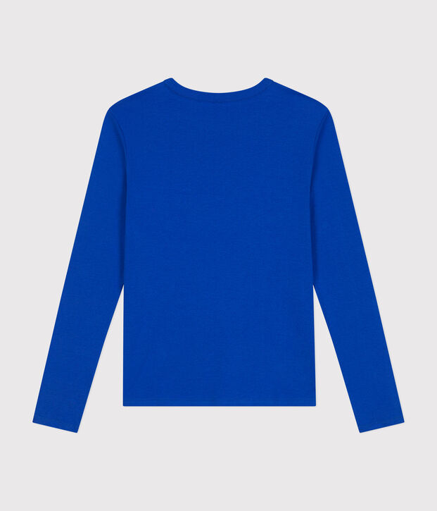 Camiseta L'ICONIQUE de algod&oacute;n con cuello redondo para mujer azul