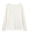 Camiseta manga larga de lino para mujer blanco MARSHMALLOW