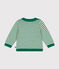 Jersey de punto tricotado de lana y algodón para bebé verde JARDIN/ AVALANCHE