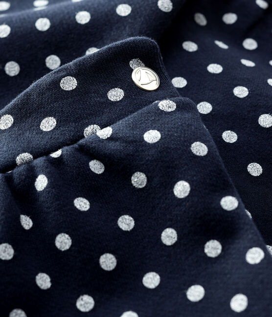 Pantalón de muletón de bebé. azul SMOKING/blanco MARSHMALLOW