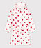 Albornoz de rizo con corazones para niño/niña blanco MARSHMALLOW/rojo TERKUIT