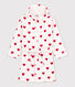 Albornoz de rizo con corazones para niño/niña