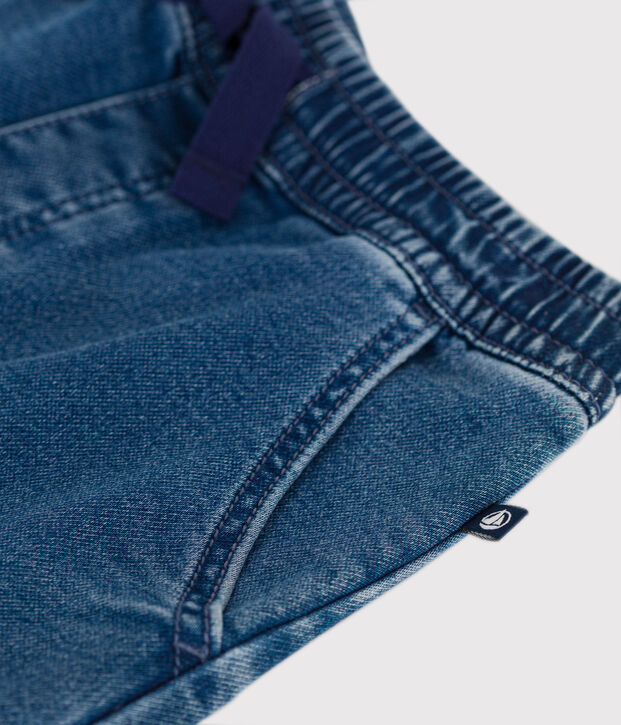 Pantal&oacute;n corto de tejido vaquero para ni&ntilde;o azul