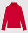 Camiseta de cuello alto emblemática de algodón de mujer rojo TERKUIT