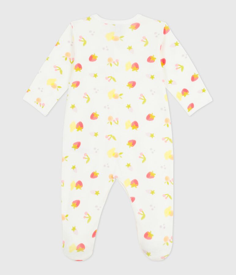 Pijama de algod&oacute;n con estampado de frutas para beb&eacute; blanco MARSHMALLOW/blanco MULTICO