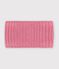 Braga de cuello lisa de punto tricotado con forro polar para beb&eacute; rosa