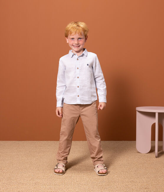 Típico Personal Suavemente Camisa de lino de manga larga para niño PLEINAIR | Petit Bateau