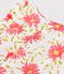 Pelele corto de algod&oacute;n estampado de flores para beb&eacute; blanco/multicolor