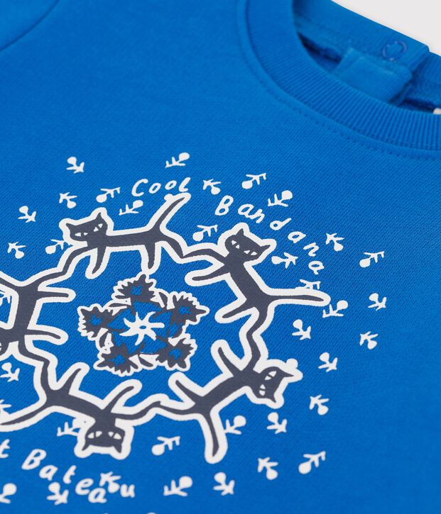 Sudadera de mulet&oacute;n de beb&eacute; azul